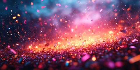 Fototapeta premium Vibrant Celebration: A Symphony of Colors and Sparkle