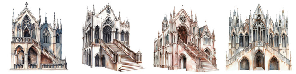 Fototapeta premium Breathtaking images showcasing the grandeur and architectural splendor of medieval Gothic cathedrals with their towering spires intricate details and presence