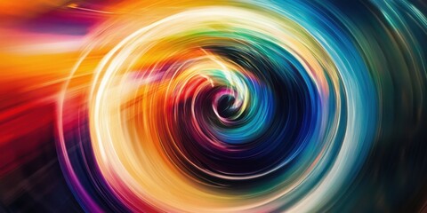 Fototapeta premium Radiating rainbow spiral design, bold and artistic interpretation