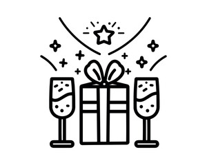 Party Glasses icon. Vector illustration.