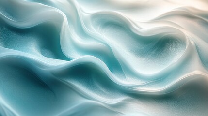 Fototapeta premium Creamy blue swirls textured background for skincare product display