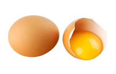 Egg isolated on transparent background. Png format