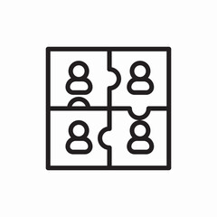 Corporate team structure organization icon vector sign