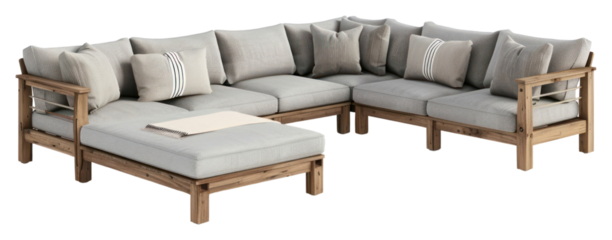 PNG Outdoor sectional minimal sofa furniture table