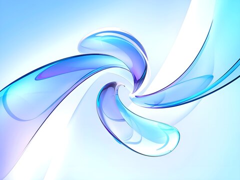 3d drender of abstruct minimalist shape, light background design