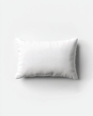 White Rectangular Pillow Isolated On White Background