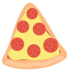 Pizza icon vector isolated on white background.