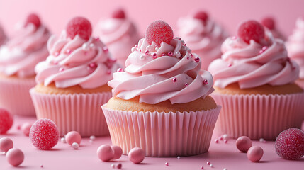 Tasty colorful cupcakes