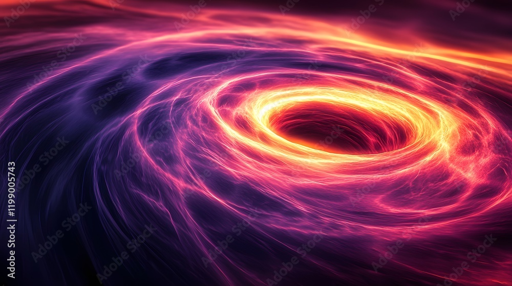 Aufkleber a rhythmic pulse of light flowing outward in concentric circles on a dark background