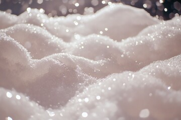 Fototapeta premium A detailed view of a pile of snow with intricate details and textures