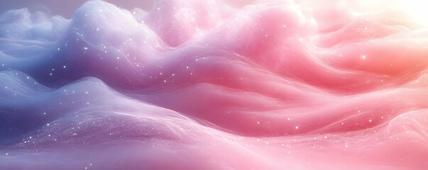 Fototapeta premium Pastel cloud landscape, digital art, dreamy background, website design