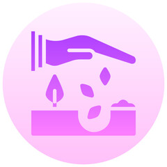 seeding vector round gradient icon