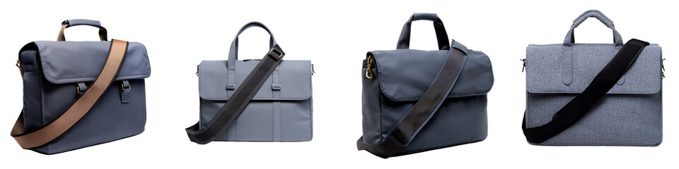 Naklejka premium Sleek and durable business briefcase with laptop compartment document storage and other organizational features to keep professionals productive and prepared for the office meetings and travel