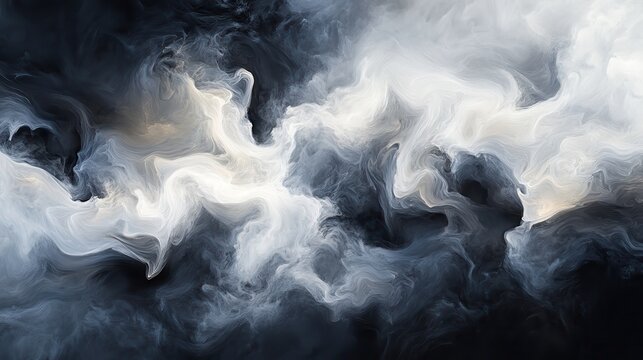 Ethereal, Wispy Smoke or Liquid Background. Abstract Wallpaper.
