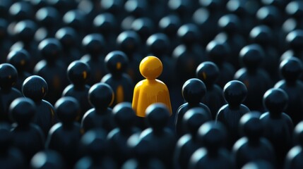 Obraz premium Adaptive leader fostering growth, vibrant environment for progressive change, focus cover all. object, deep depth of field, no blur, photo not dark, everything is clear, copy space