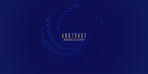 Abstract Swirling Blue Background Design with Concentric Circular Motion and Gradient Effect. Futuristic technology concept. Vector EPS 10