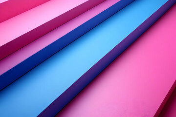 Obraz premium Abstract pink blue diagonal steps background