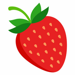 Strawberry vector illustration on a white background.