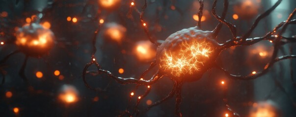 A 3D illustration of an artificial neural network highlights a modern design concept in artificial intelligence, drawing inspiration from the nerve cells of the human brain