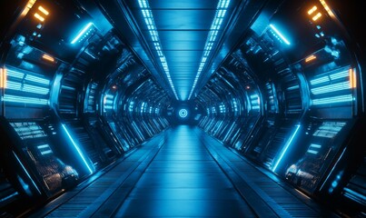 Obraz premium Modern Future cement floor and wall background technology interior concept