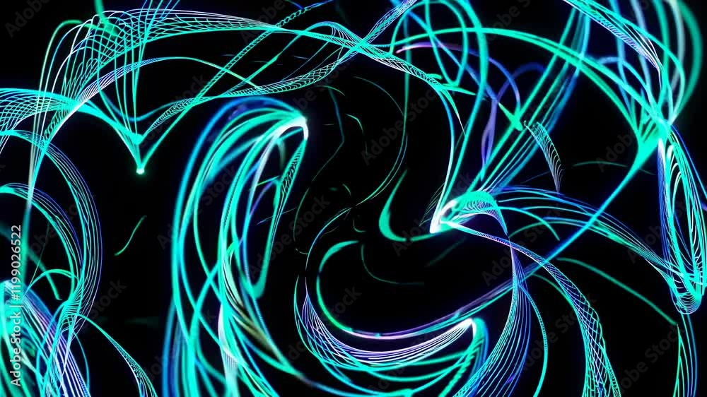 Aufkleber Colorful light patterns swirl and dance in an artistic display at night