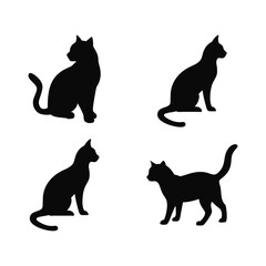 cat icon design silhouette 