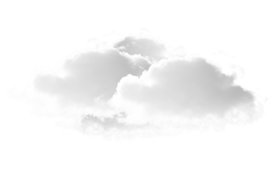 PNG cloud on transparent white background