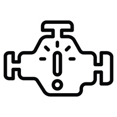 Check Engine icon line vector illustration