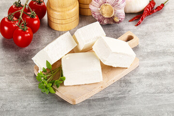 Greek traditional organic feta cheese