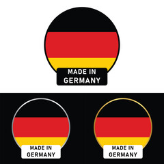 Made in Germany Badge Tag Seal Hergestellt in Deutschland Make