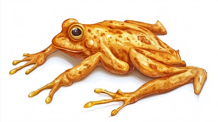 Fried Frog Legs Vector Isolated Illustration - Professional Culinary Image Usage