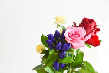 薔薇とりんどう