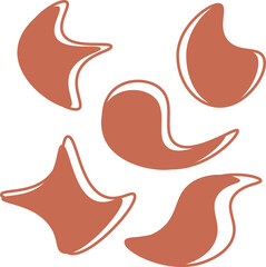 Abstract Shapes \ Path Collection with simple form hand drawn style. Graphic elements. Unique your form design 