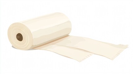 Gauze Bandage Roll Vector Isolated Illustration for Medical Purposes