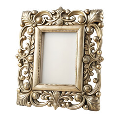 Fancy photo frame isolated on transparent background