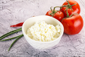 Cottage cheese Curd in the bowl