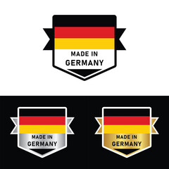 Made in Germany Badge Tag Seal Hergestellt in Deutschland Make