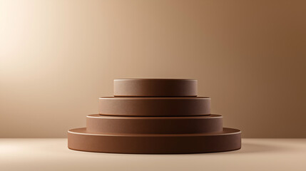 Beautiful podium design in mocha mousse theme