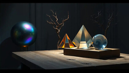 A_icon_of_In_an_enigmatic_indoor_space,_a_constellation_of_experimental_objects_aligns,_their_shapes_and_sizes_defying_conventional_norms_A Generative AI