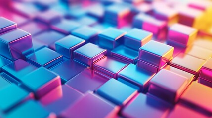 Abstract colorful cubes background