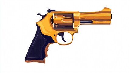 Gun Bullet Vector Isolated Illustration for Professional Designs
