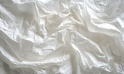Obraz premium Abstract Texture of a Crumpled White Sheet of Paper