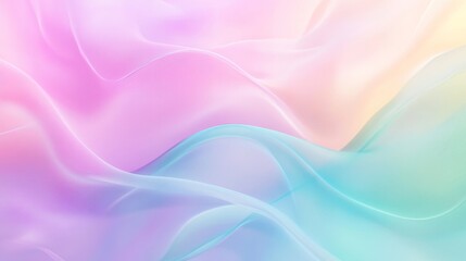 Fototapeta premium Pastel Wave Abstract, Soft Gradient Surreal, Dreamy Flowing Colors, Subtle Blend Art