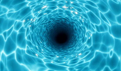 top view of water vortex with hole. realistic texture, and professional lighting, copy-space