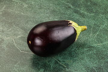 Raw ripe organic eggplant vegetable