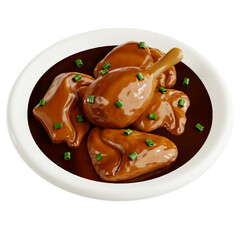 Flavorful Chicken Adobo in Rich Sauce with Scallions