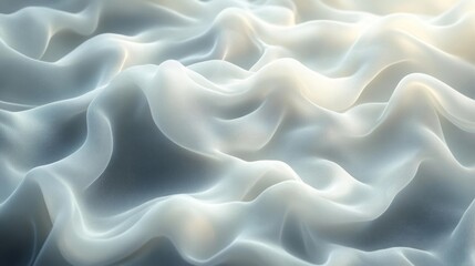 Obraz premium Elegant Abstract Flowing White Curves. Generative AI