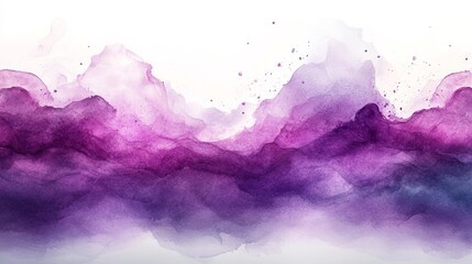 Obraz premium Delicate Watercolor Design in Violet Tones. Generative AI