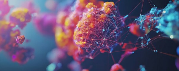 Artificial intelligence and computational intelligence. High-tech, extensive digital data concept.