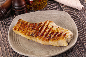 Tasty hot grilled pork loin
